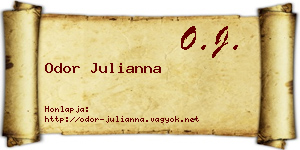 Odor Julianna névjegykártya