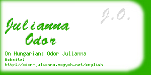 julianna odor business card